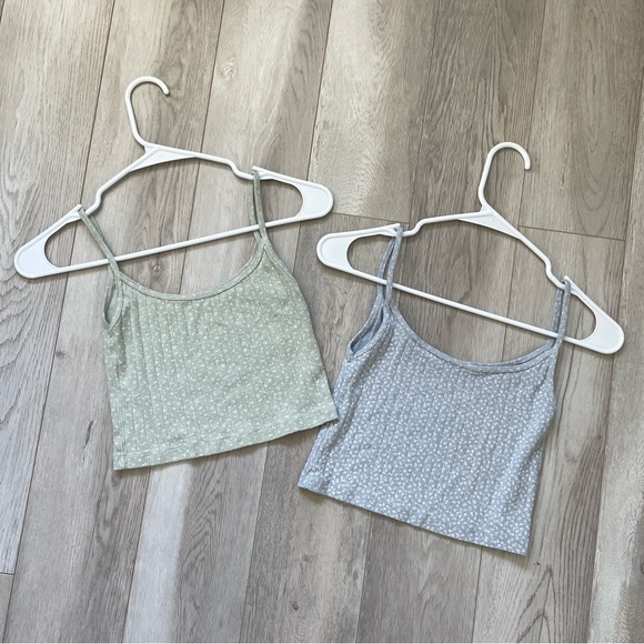 Brandy Melville Tops - Brandy Melville Green and Gray Tank Tops